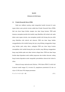 5 BAB II TINJAUAN PUSTAKA 2.1 Produk Domestik Bruto (PDB