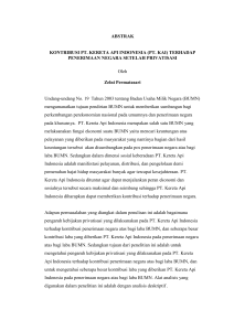 ABSTRAK KONTRIBUSI PT. KERETA API INDONESIA (PT. KAI