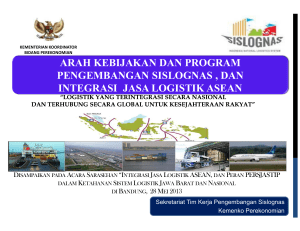 arah kebijakan dan program pengembangan sislognas , dan