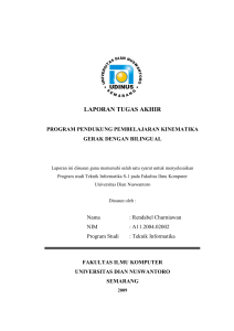 proposal tugas akhir - Universitas Dian Nuswantoro