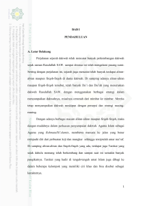 BAB I PENDAHULUAN A. Latar Belakang Perjalanan sejarah