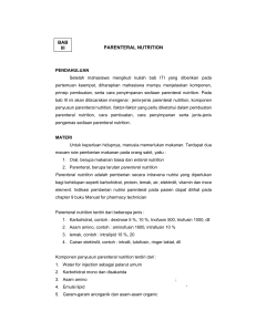 parenteral nutrition bab iii