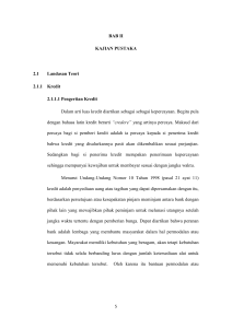 BAB II KAJIAN PUSTAKA 2.1 Landasan Teori 2.1.1 Kredit 2.1.1.1