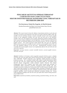 pengaruh aktivitas operasi terhadap cash ratio dan cash cycle pada