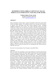 determinan pengambilan keputusan dalam perencanaan persalinan