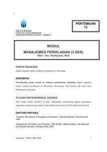 modul manajemen periklanan (3 sks)