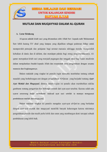 mutlak dan muqayyad dalam al-quran