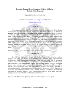 Rancang Bangun Sistem Pengukur Efisiensi Sel Peltier Berbasis