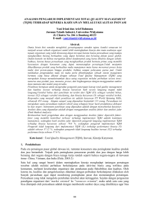 analisis pengaruh implementasi total quality management (tqm)