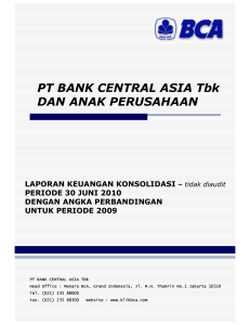 PT BANK CENTRAL ASIA Tbk DAN ANAK