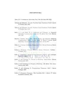 DAFTAR PUSTAKA Arens, WF Contemporary Advertising. New York