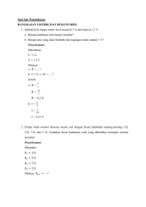 Soal dan Pembahasan RANGKAIAN LISTRIK
