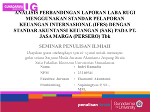 analisis perbandingan laporan laba rugi menggunakan standar