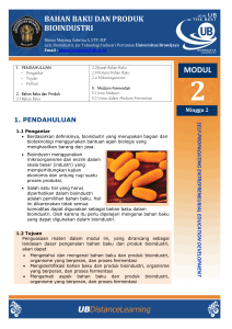 bahan baku dan produk bioindustri - Blog UB