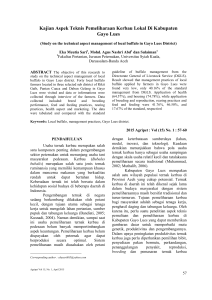 Kajian Aspek Teknis Pemeliharaan Kerbau Lokal