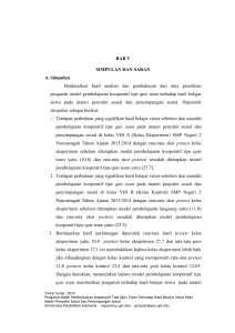 BAB V SIMPULAN DAN SARAN A. Simpulan