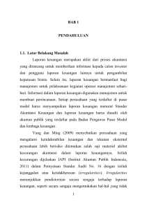 1 BAB 1 PENDAHULUAN 1.1. Latar Belakang Masalah Laporan