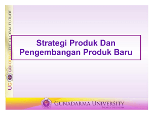 Strategi produk dan pengembangan produk baru