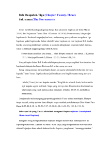 (Chapter Twenty-Three) Sakramen (The Sacraments)