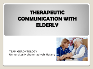 therapeutic communication with elderly
