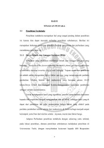 7 BAB II TINJAUAN PUSTAKA 2.1 Penelitian Terdahulu Penelitian