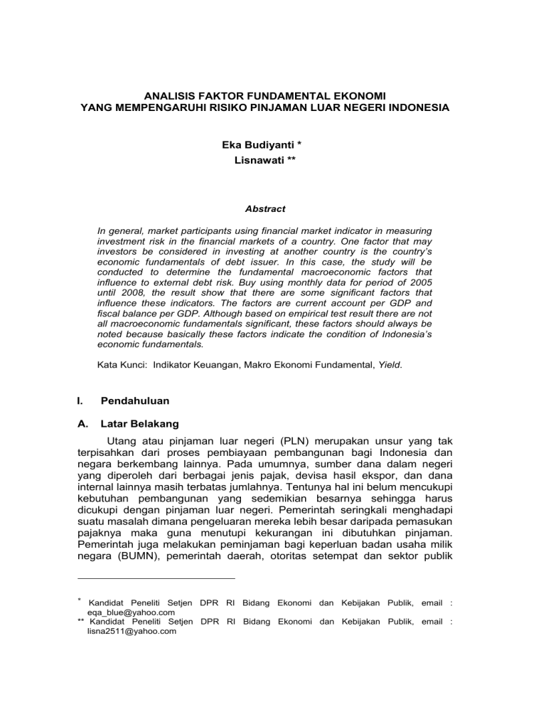 Analisis Faktor-faktor Yang Mempengaruhi