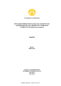 PENGARUH FREKUENSI SUARA DALAM RENTANG AUDIOSONIK