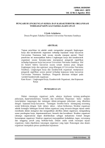 JURNAL EKONOMI ISSN 1412 – 0879 Vol. 12 No 2. Agustus 2012