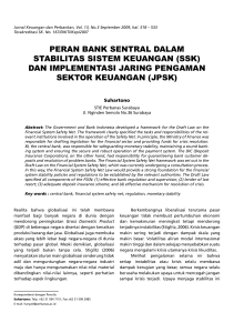 peran bank sentral dalam stabilitas sistem keuangan