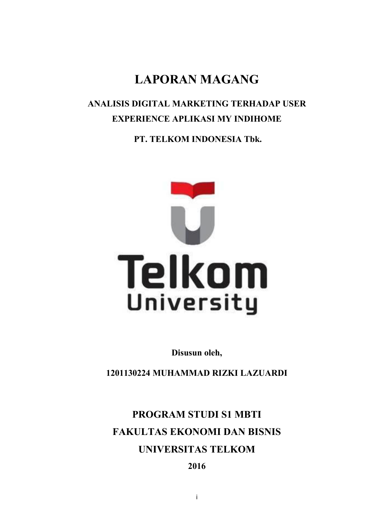 Laporan Magang Telkom University
