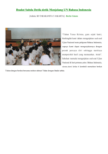 Ibadat Sabda Detik-detik Menjelang UN Bahasa Indonesia