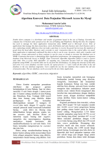 Jurnal Edik Informatika Algoritma Konversi Data