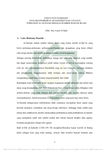 EXECUTIVE SUMMARY ANALISIS PEMIKIRAN MUHADDISIN DAN