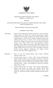 APBD - Pemerintah Provinsi Jawa Timur