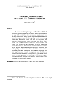 sosialisme, posmodernisme: timbangan akal