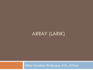 Array (larik) - altien jonathan rindengan