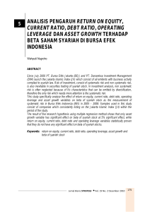analisis pengaruh return on equity, current ratio - E