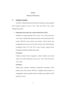 8 BAB II TINJAUAN PUSTAKA 2.1 Penelitian Terdahulu Penelitian