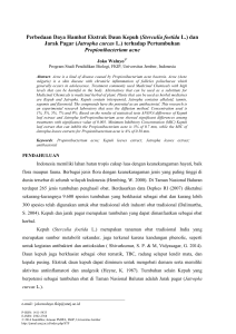 Perbedaan Daya Hambat Ekstrak Daun Kepuh (Sterculia foetida L