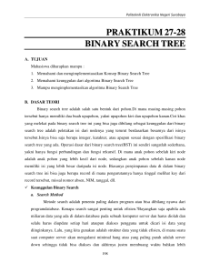 praktikum 27-28 binary search tree - Politeknik Elektronika Negeri