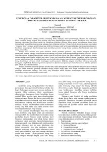 PEMODELAN PARAMETER GEOTEKNIK DALAM