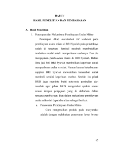 65 BAB IV HASIL PENELITIAN DAN PEMBAHASAN A. Hasil