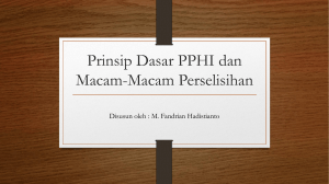 Prinsip Dasar PPHI dan Macam-Macam Perselisihan