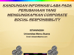 kandungan informasi laba pada perusahaan yang mengungkapkan