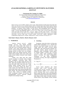analisis kinerja jaringan switching batcher- banyan