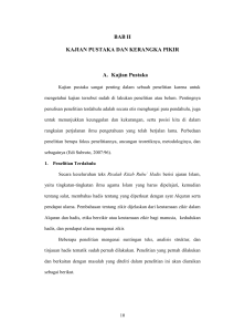 BAB II KAJIAN PUSTAKA DAN KERANGKA PIKIR A. Kajian Pustaka