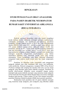 ringkasan studi penggunaan obat analgesik pada pasien diabetik