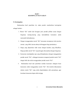 1 BAB V KESIMPULAN DAN SARAN 5.1 Kesimpulan Berdasarkan