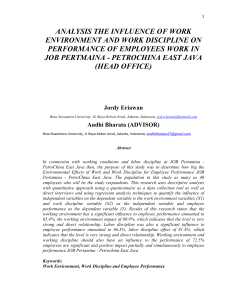 analysis the influence of work environment and