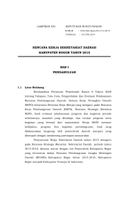 RENCANA KERJA SEKRETARIAT DAERAH KABUPATEN BOGOR